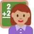 👩🏽‍🏫 woman teacher: medium skin tone display on Twitter